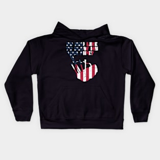 BAGPIPER AMERICAN FLAG Kids Hoodie